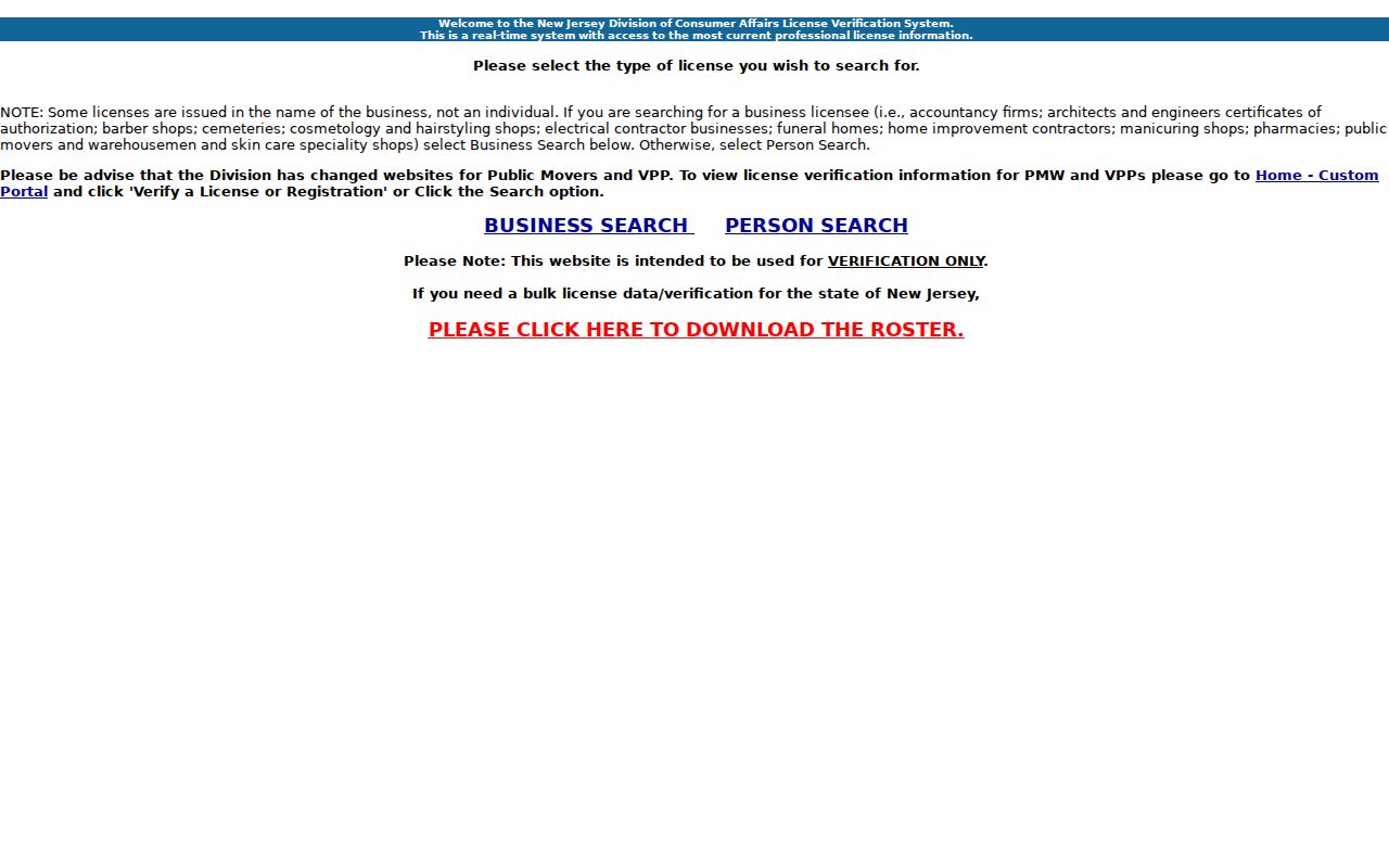 East Brunswick resident lookup New Jersey license verification