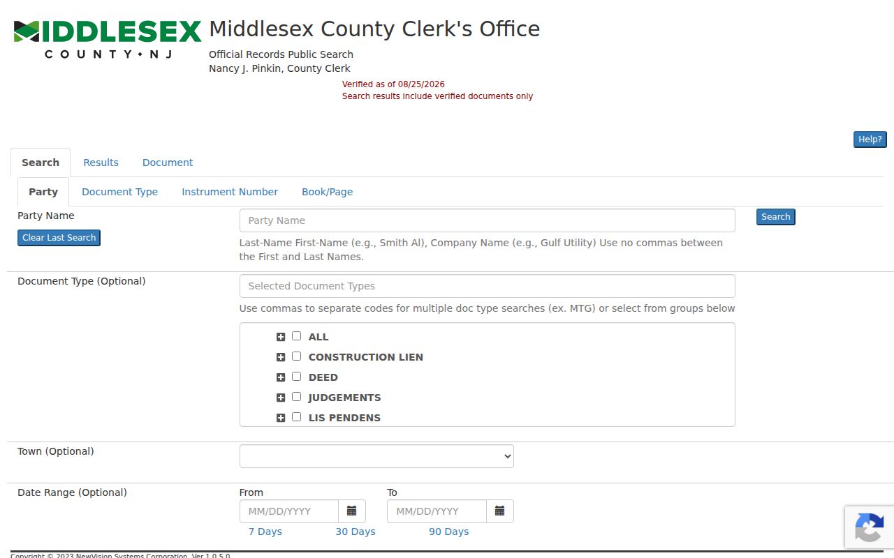 East Brunswick street directory Middlesex County deed index search